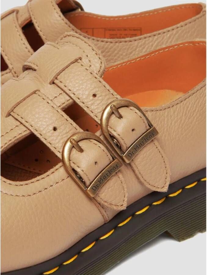 Dr. Martens Mary Jane Leren Platte Schoenen Beige Dames