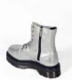 Dr. Martens Metallic Leren Plateau Laarzen Gray Heren - Thumbnail 4