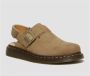 Dr. Martens Patchwork Leren Sandalen met Riptape Straps Beige - Thumbnail 28