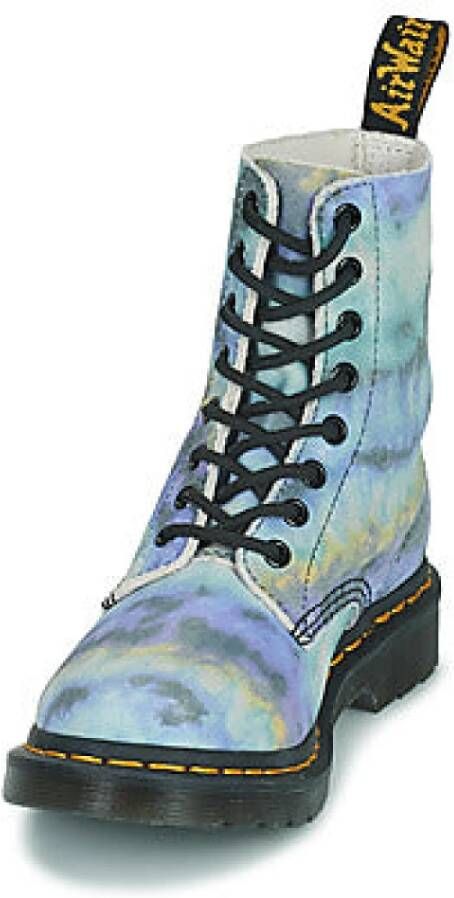 Dr. Martens Paarse Zomer Tye and Dye Laarzen Blue Dames
