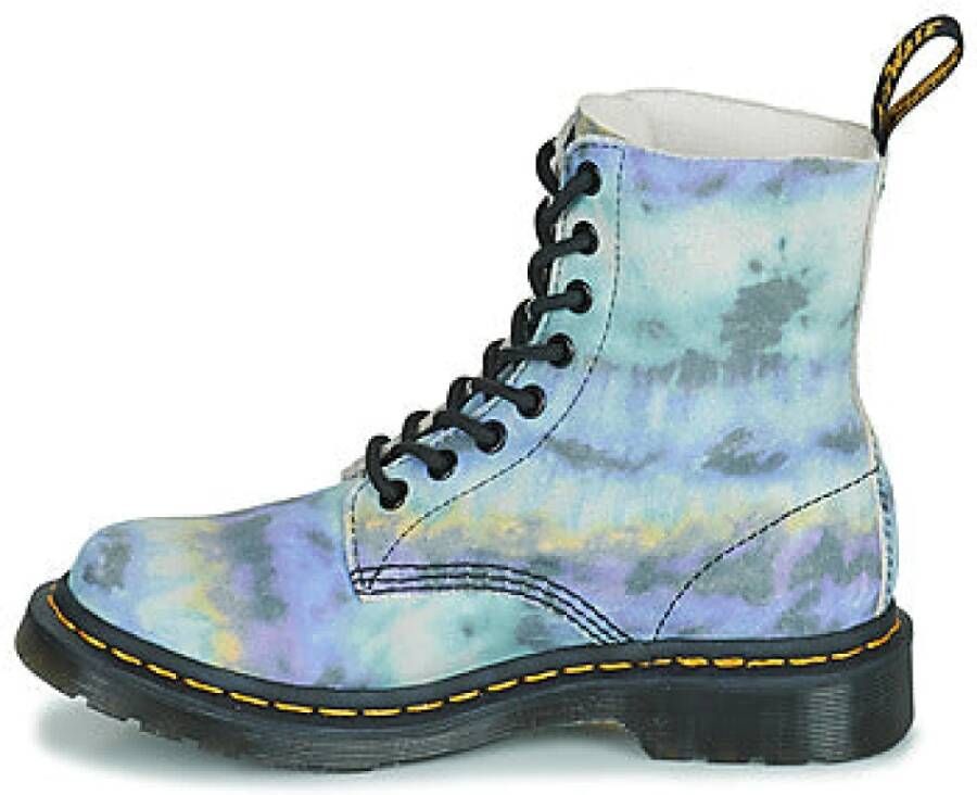 Dr. Martens Paarse Zomer Tye and Dye Laarzen Blue Dames