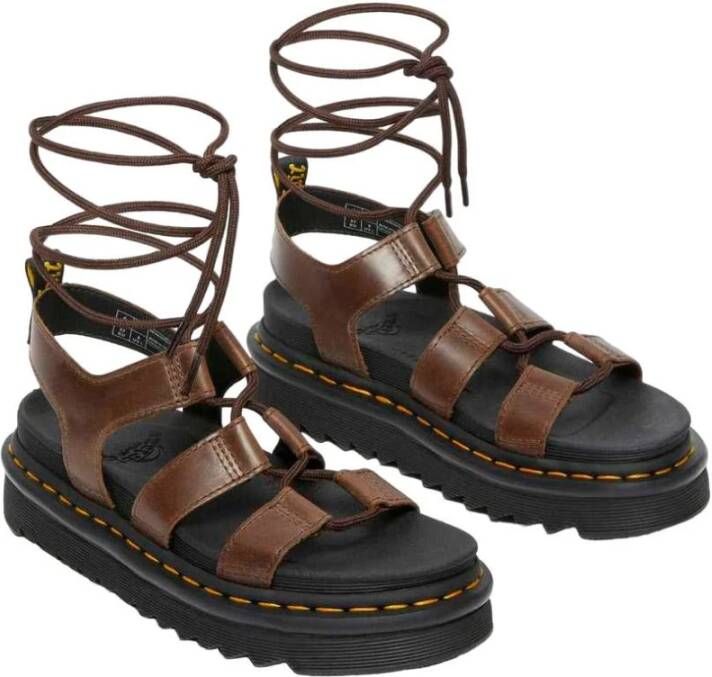 Dr. Martens Platte sandalen Bruin Dames