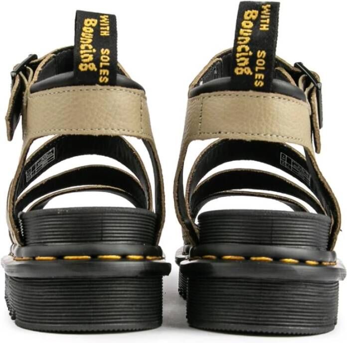 Dr. Martens Platte sandalen Groen Dames