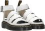 Dr. Martens Witte platte leren sandalen met verstelbare enkelband White Dames - Thumbnail 2