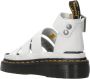 Dr. Martens Witte platte leren sandalen met verstelbare enkelband White Dames - Thumbnail 4