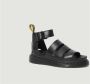 Dr. Martens Zwarte platte leren sandalen met verstelbare gespsluiting Black Dames - Thumbnail 7