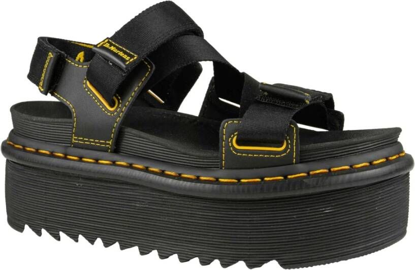 Dr. Martens Platte sandalen Zwart Dames