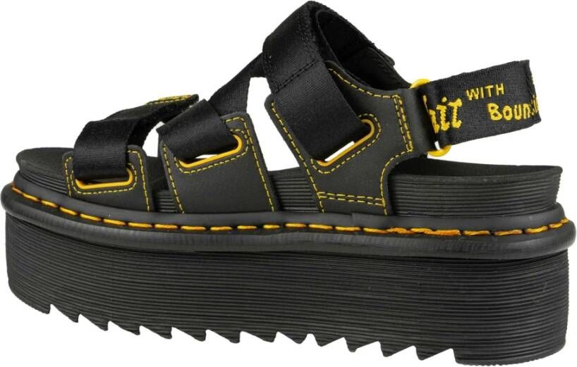 Dr. Martens Platte sandalen Zwart Dames