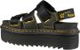 Dr. Martens Zwarte Leren Platte Sandalen met Klittenbandsluiting Black Dames - Thumbnail 13