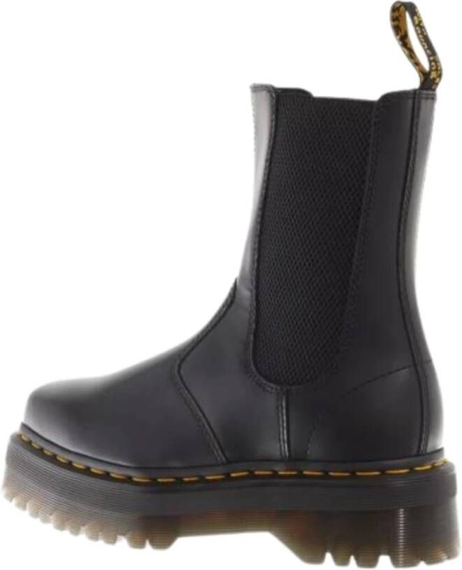 Dr. Martens Quad Squared Zwarte Lederen Boots Black Dames