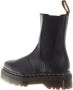 Dr. Martens Quad Squared Zwarte Lederen Boots Black Dames - Thumbnail 6