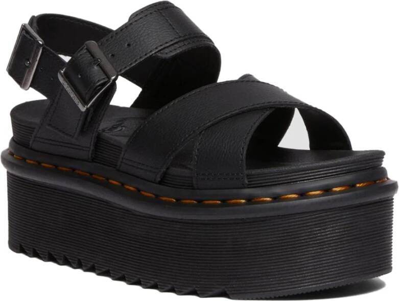 Dr. Martens Rebel Voss Sandalen met Quad Zool Zwart Dames