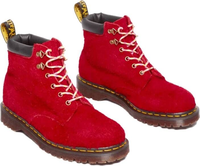 Dr. Martens Rode Suède Wandelschoen Red Unisex