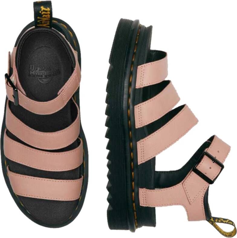 Dr. Martens Roze Platte Schoenen Stijlvol Model Roze Dames