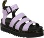 Dr. Martens Lila Sandaal van Tumbled Leer met Verstelbare Band Purple Dames - Thumbnail 4