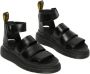 Dr. Martens Zwarte platte leren sandalen met verstelbare gespsluiting Black Dames - Thumbnail 11