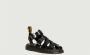 Dr. Martens Zwarte Leren Platte Sandalen Gryphon Brando Black - Thumbnail 6