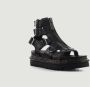 Dr. Martens Zwarte Leren Plateau Sandalen met Rits Zwart Heren - Thumbnail 14