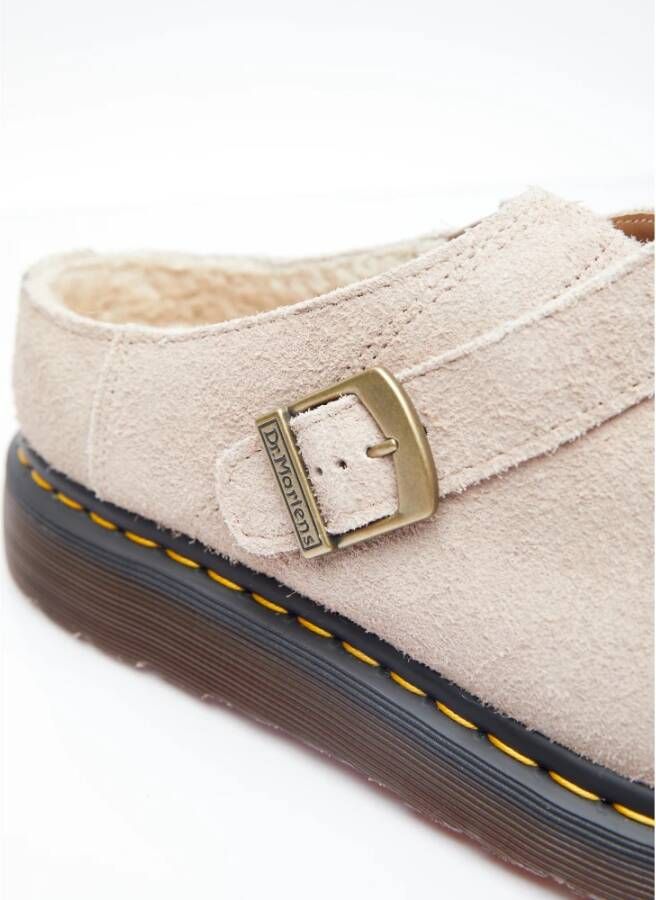 Dr. Martens Suede Muiltjes met Gegraveerde Gesp Beige Heren