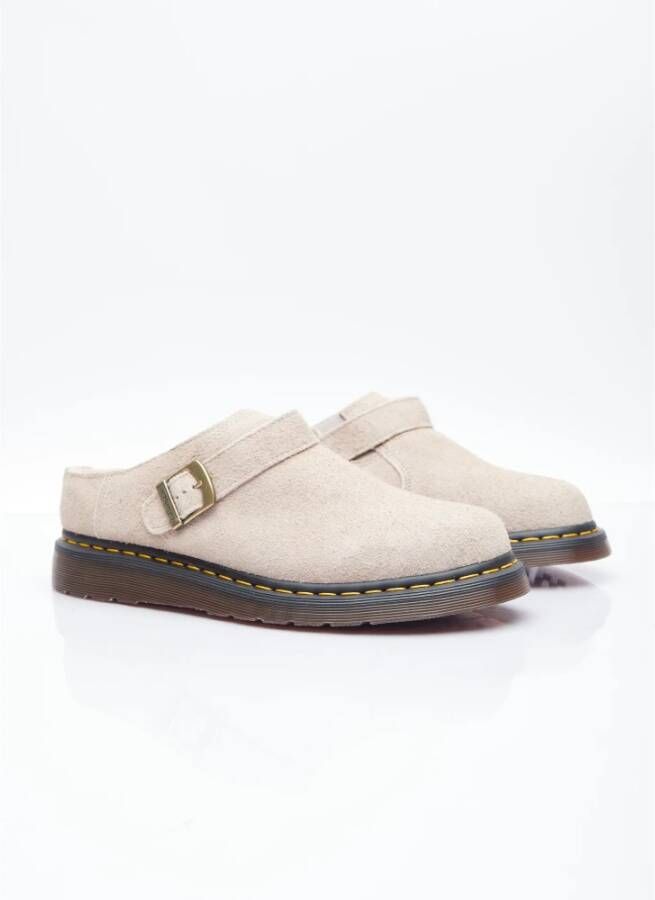 Dr. Martens Suede Muiltjes met Gegraveerde Gesp Beige Heren