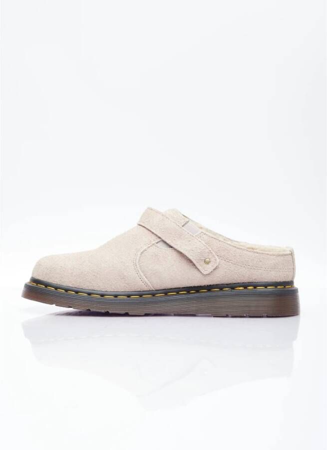 Dr. Martens Suede Muiltjes met Gegraveerde Gesp Beige Heren