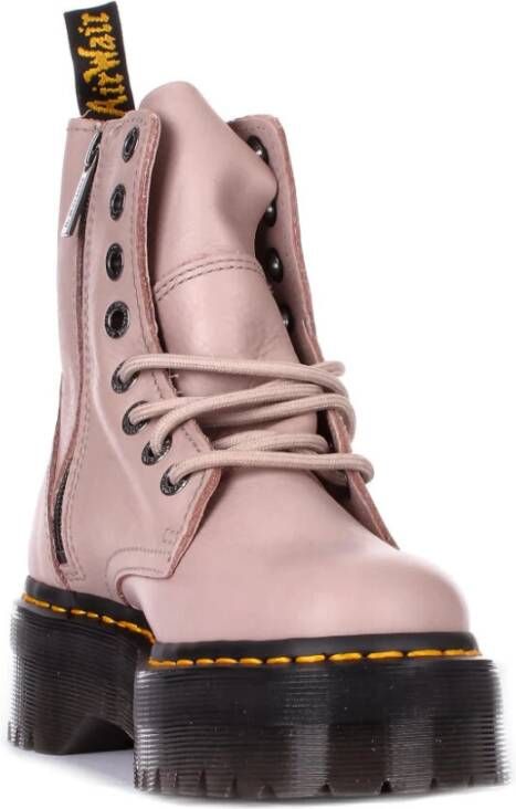 Dr. Martens Unisex Leren Laarzen met Rits Beige Dames