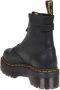 Dr. Martens Zwarte Plateauboots met Rits Gratis Verzending Black Dames - Thumbnail 12