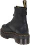 Dr. Martens Zwarte Plateauboots met Rits Gratis Verzending Zwart Dames - Thumbnail 12