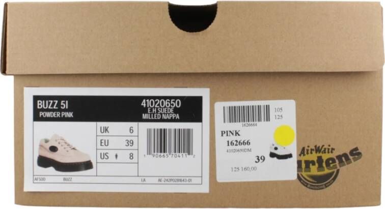 Dr. Martens Veterschoenen in poederkleur Pink Dames