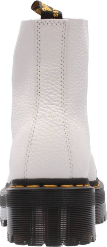 Dr. Martens Witte Leren Plateau Laarzen White Dames