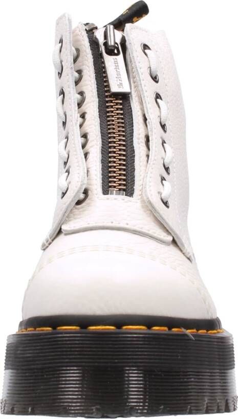 Dr. Martens Witte Leren Plateau Laarzen White Dames
