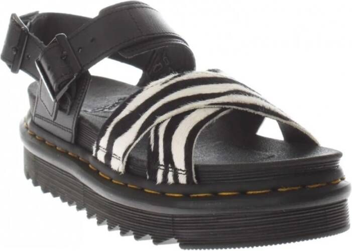 Dr. Martens Zebra Hair Sandalen Black Dames