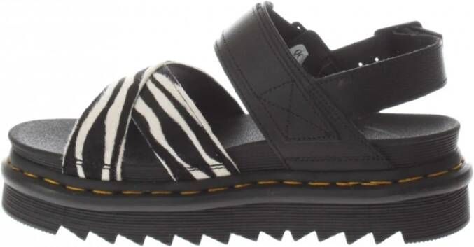 Dr. Martens Zebra Hair Sandalen Black Dames