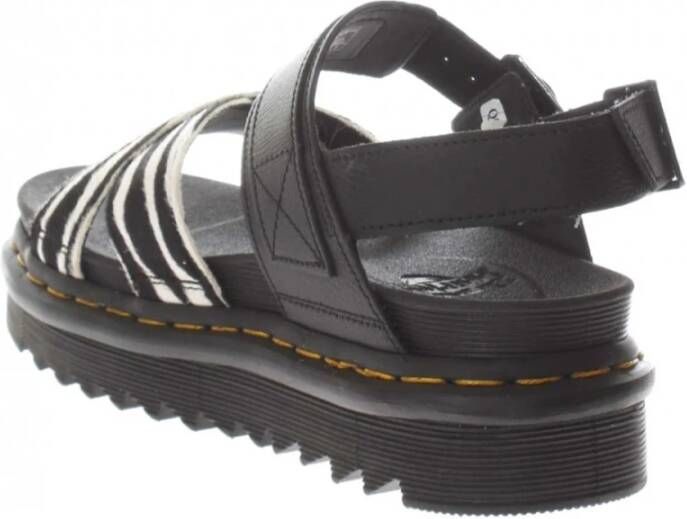 Dr. Martens Zebra Hair Sandalen Black Dames