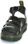 Dr. Martens Zwarte Platte Sandalen met Verstelbare Enkelband Black Dames - Thumbnail 3