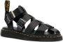 Dr. Martens Zwarte Leren Platte Sandalen Gryphon Brando Black - Thumbnail 11