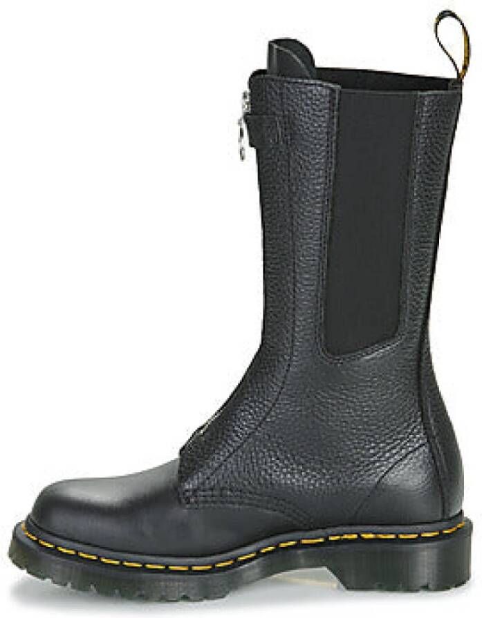 Dr. Martens Zwarte Front Zip Laarzen voor Vrouwen Black Dames