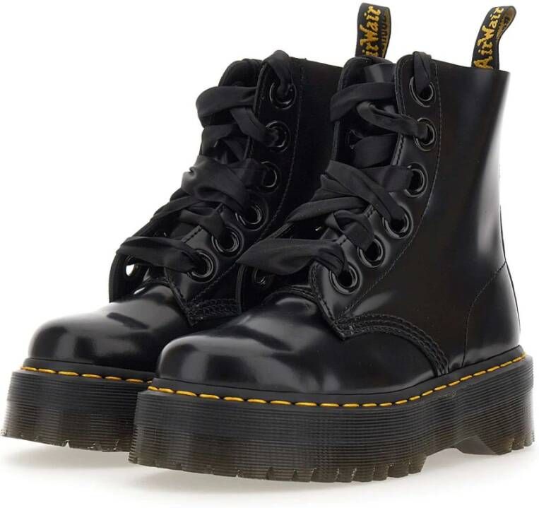 Dr. Martens Zwarte Laarzen van Zwart Dames