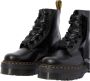 Dr. Martens Zwarte Leren Platformlaars met Decoratieve Stiksels Black Dames - Thumbnail 7