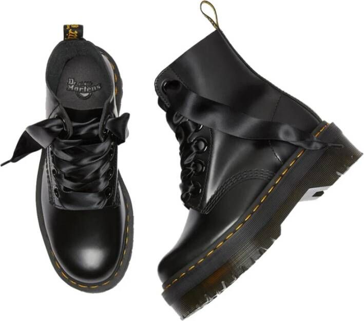 Dr. Martens Zwarte Leren Chunky Zool Laarzen Black Dames