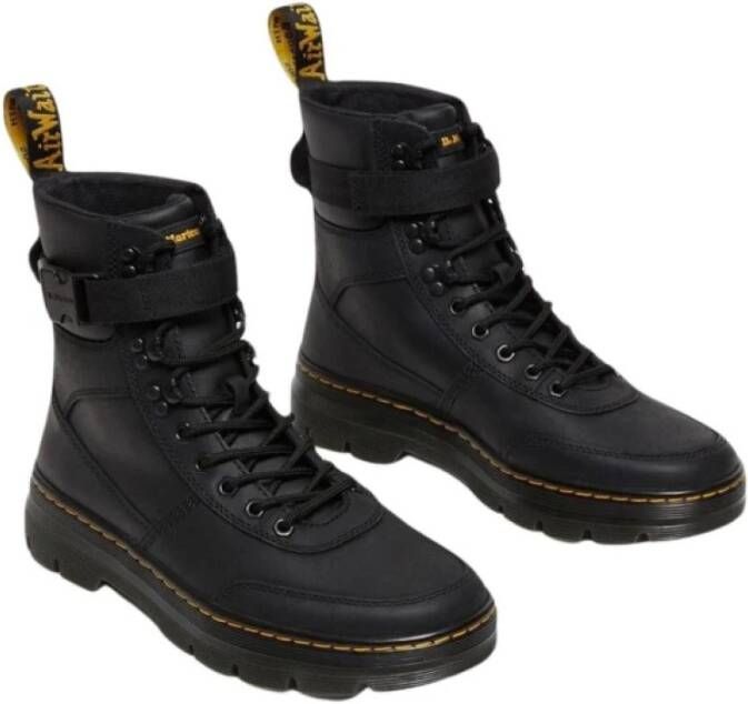 Dr. Martens Zwarte Leren Combs Wyoming Laarzen Black Heren