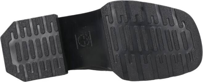 Dr. Martens Zwarte leren enkellaarzen met vierkante neus