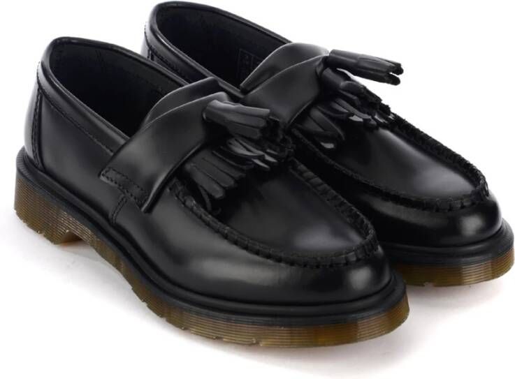 Dr. Martens Zwarte leren franje loafer Adrian