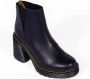 Dr. Martens Zwarte Leren Laarzen met Elastische Inzetstukken Black Dames - Thumbnail 12