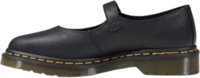 Dr. Martens Zwarte leren instappers met gesp Black Dames