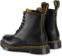 Dr. Martens Zwarte Leren Laarzen Dubbele Stiksels Gele Rand - Thumbnail 2
