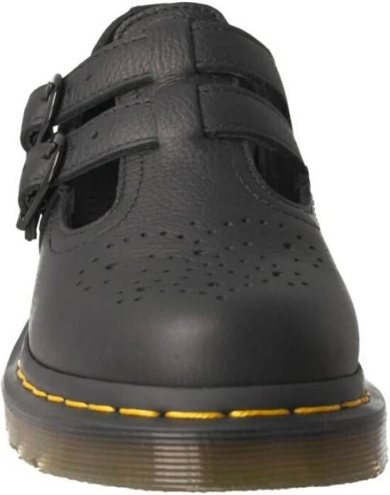 Dr. Martens Zwarte leren Mary Jane schoen met luchtkussen zool