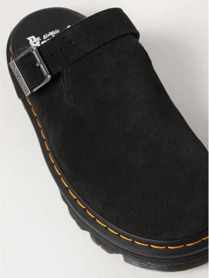 Dr. Martens Zwarte Leren Modieuze Sandalen