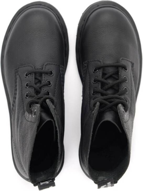 Dr. Martens Zwarte Leren Pascal Mono Boot met Hamerreliëf