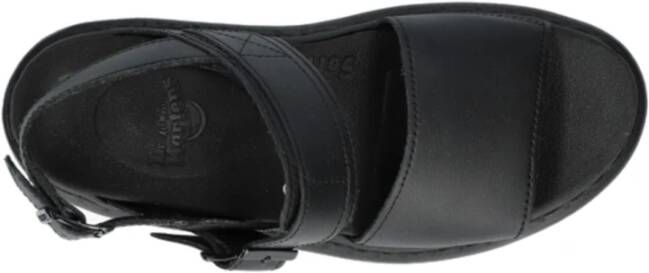 Dr. Martens Zwarte leren sandalen met slingback-band